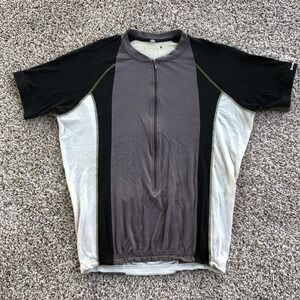 Smartwool Cycling Jersey Shirt Mens XL Earth Tone Merino Wool Zip Active Outdoor